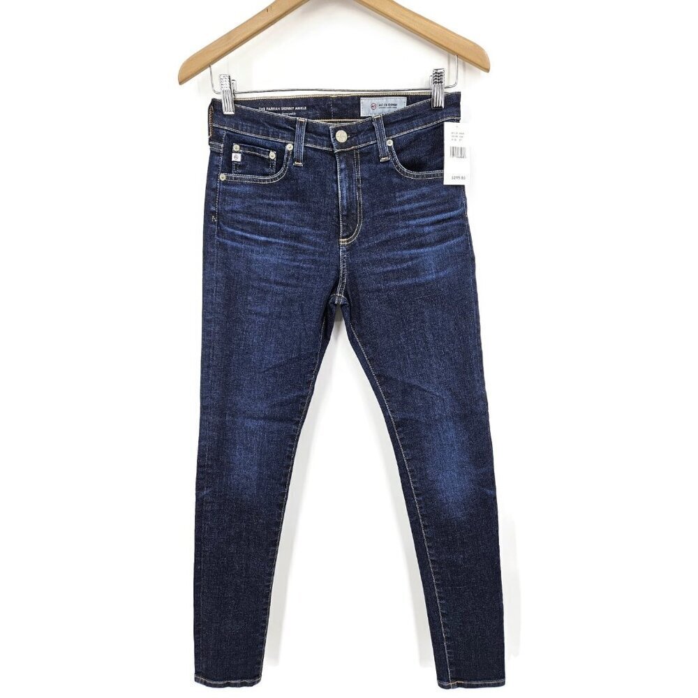 New AG Farrah Skinny Ankle Jeans Womens 27 Aromatique Blue High Rise